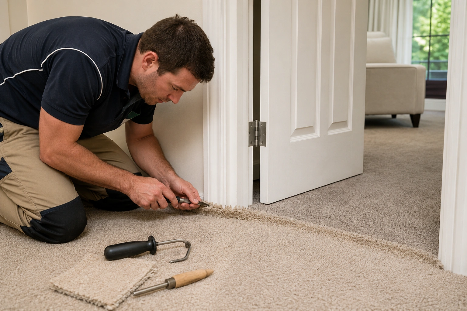 Carpet Repair crew working in Footscray